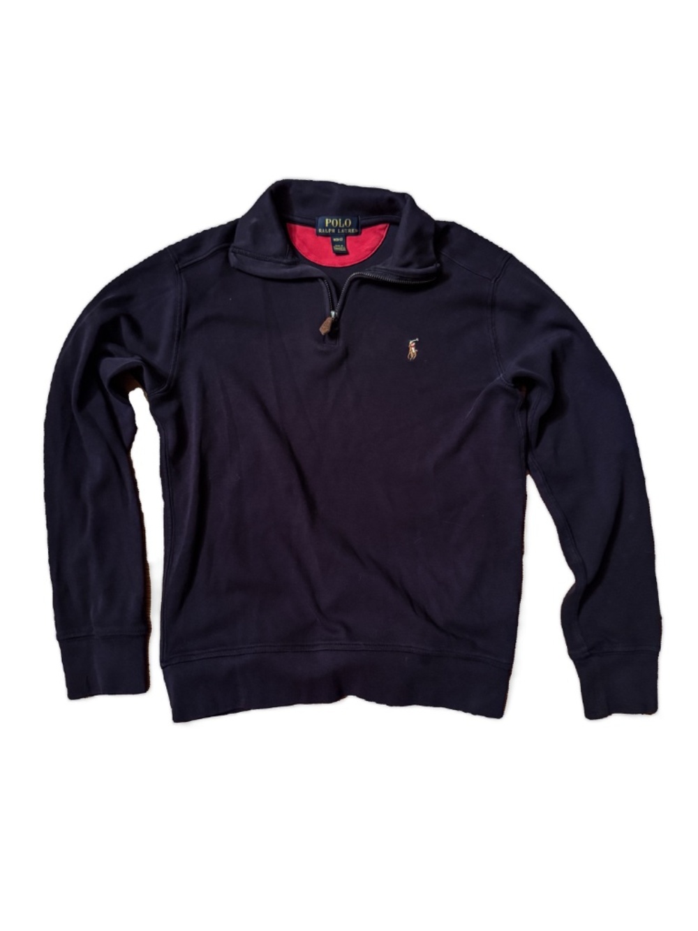 Boys Ralph Lauren Navy Blue Quarter Zip Polo M(10-11)